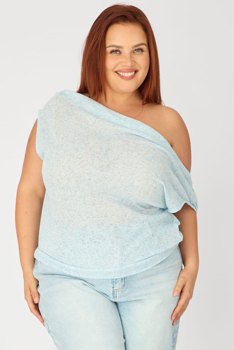 Blue Off Shoulder Top for YouandAll Fashion