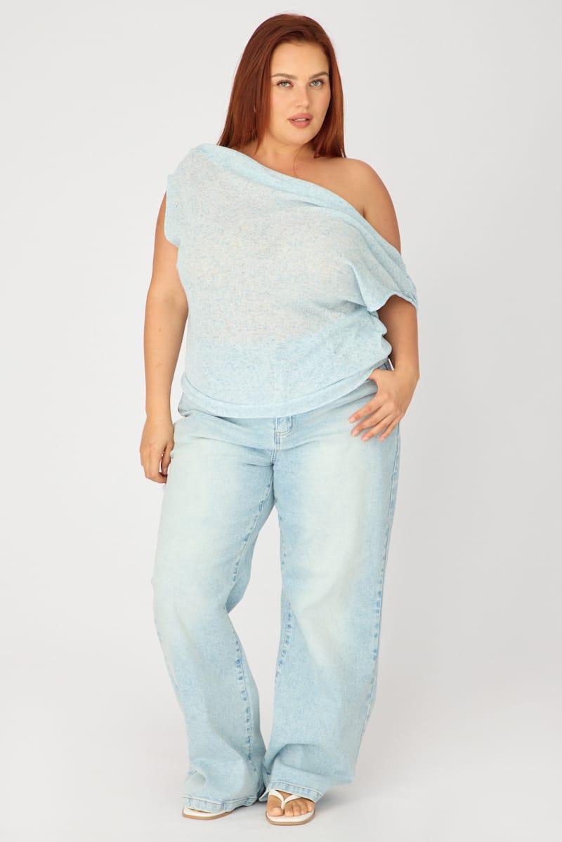 Blue Off Shoulder Top for YouandAll Fashion