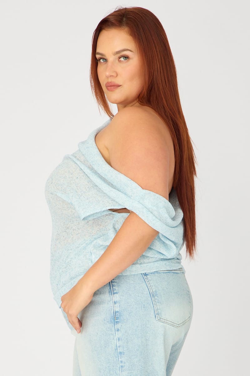Blue Off Shoulder Top for YouandAll Fashion