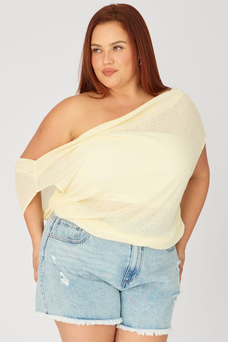 Yellow Off Shoulder Top for YouandAll Fashion