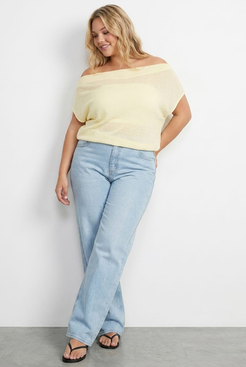 Yellow Off Shoulder Top for YouandAll Fashion
