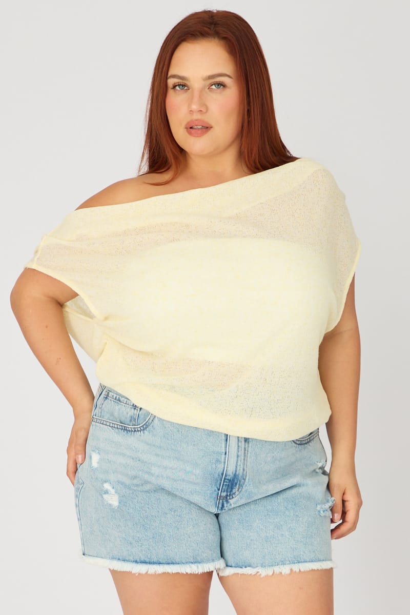 Yellow Off Shoulder Top for YouandAll Fashion