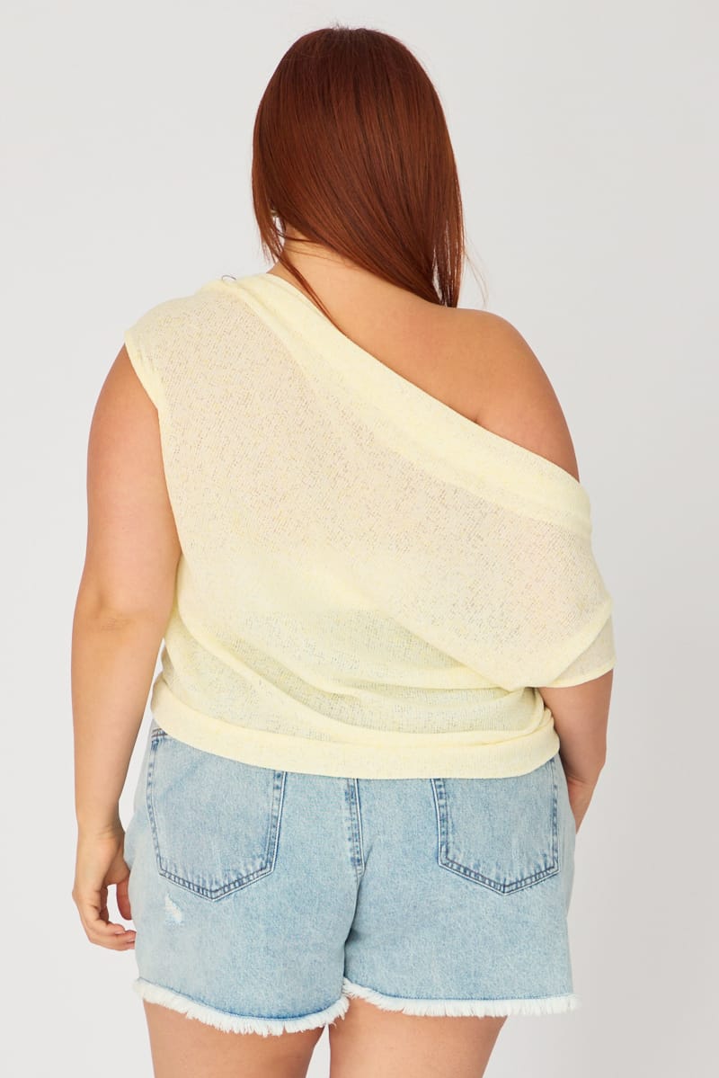 Yellow Off Shoulder Top for YouandAll Fashion