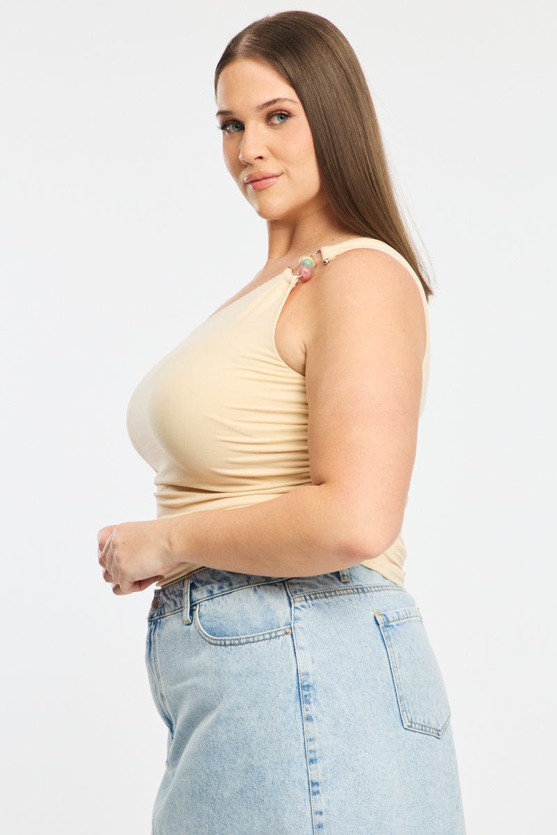 Yellow One Shoulder Top for YouandAll Fashion