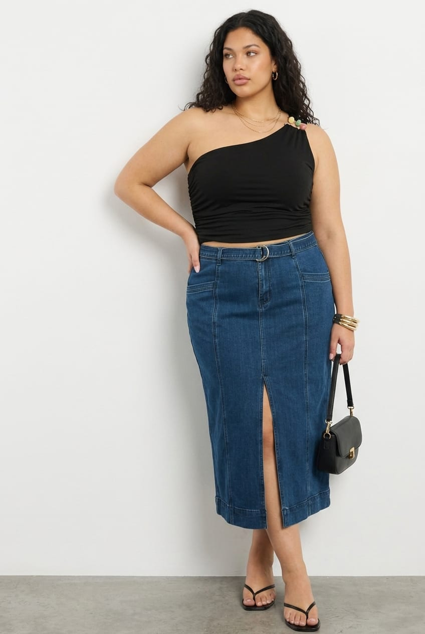 Black One Shoulder Top for YouandAll Fashion