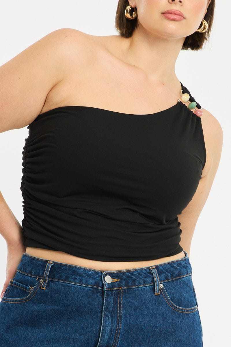 Black One Shoulder Top for YouandAll Fashion