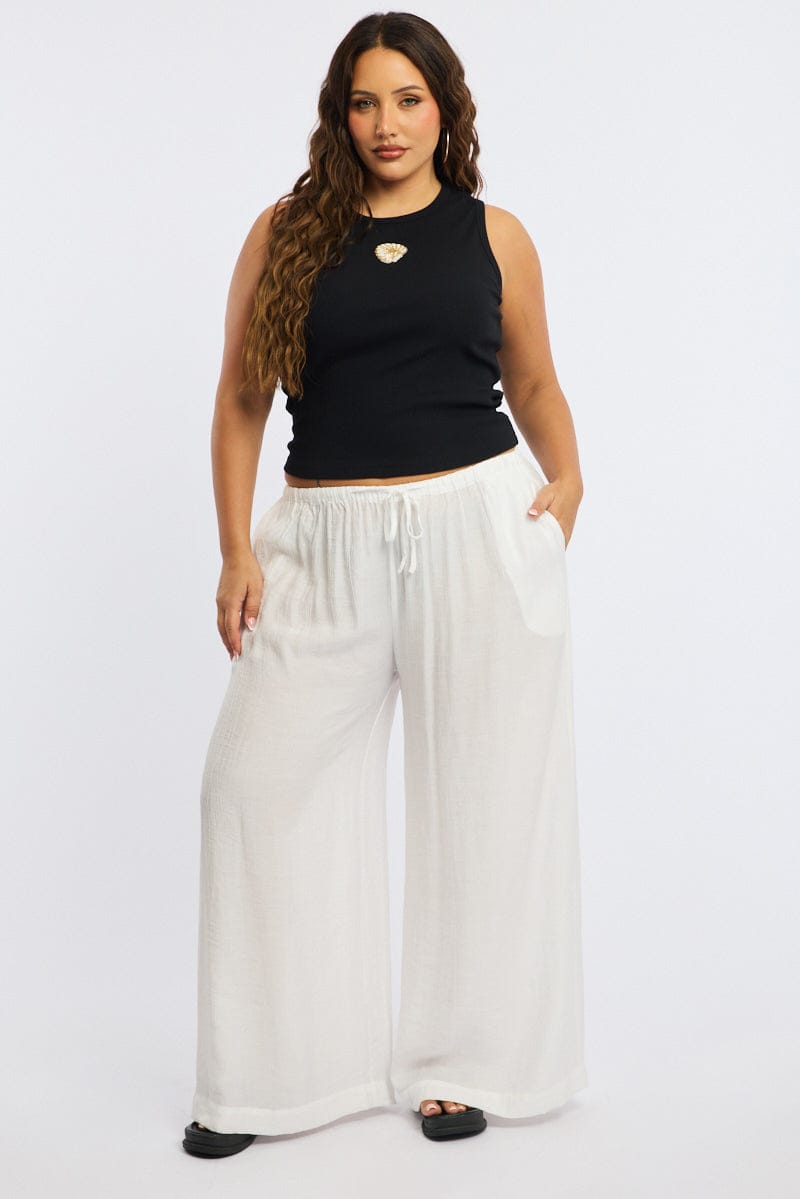 Black Rib Tank Sleeveless Shell Applique for YouandAll Fashion