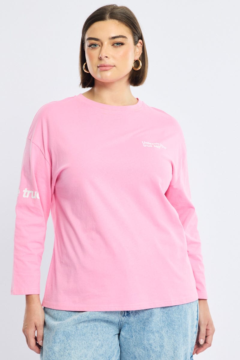 Pink Long Sleeve Top for YouandAll Fashion