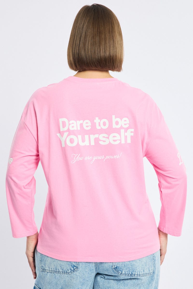 Pink Long Sleeve Top for YouandAll Fashion