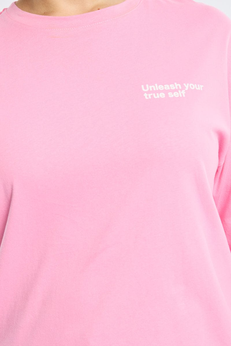Pink Long Sleeve Top for YouandAll Fashion