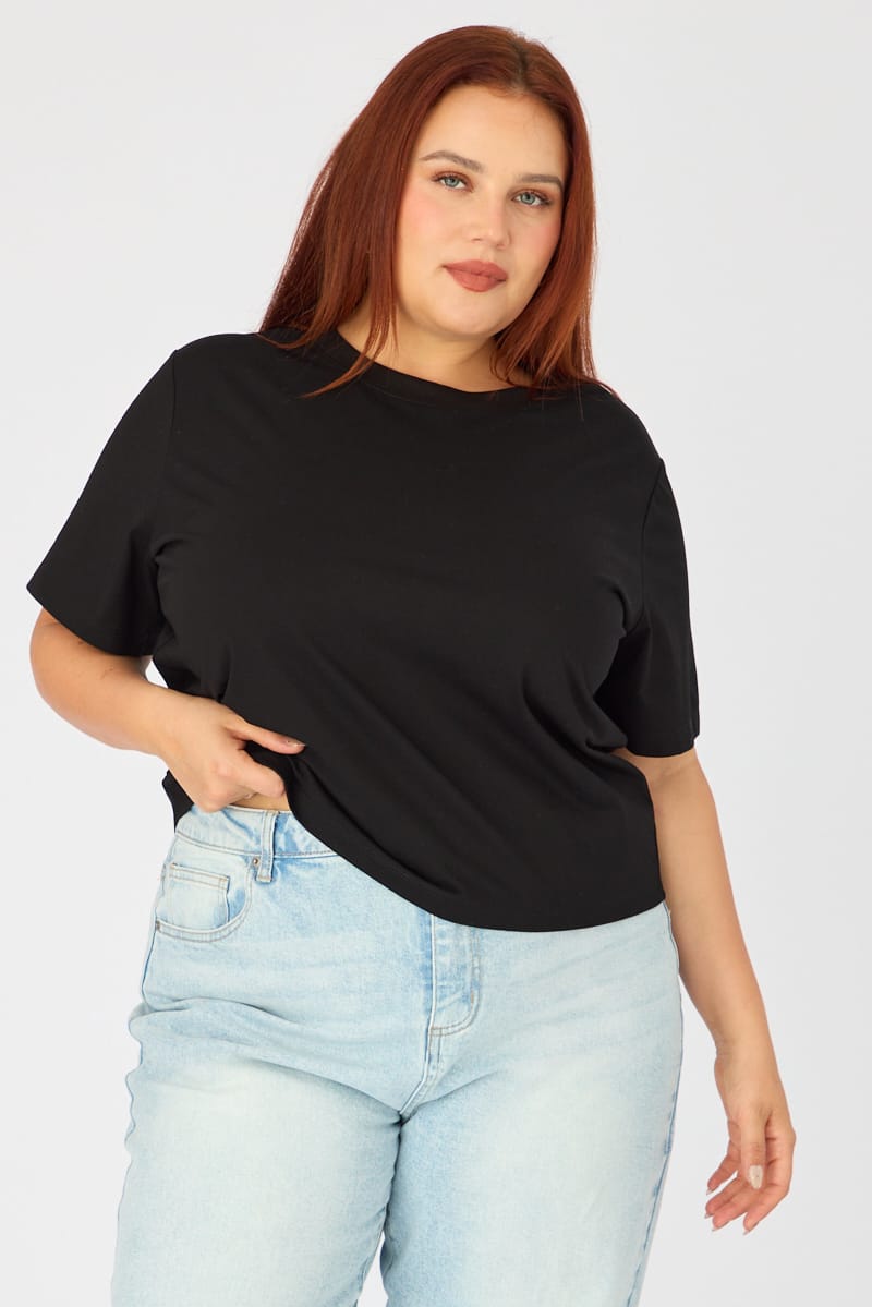 Black T-shirt Short Sleeve Slim Fit for YouandAll Fashion