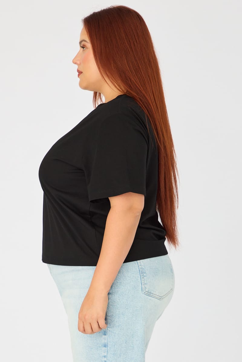 Black T-shirt Short Sleeve Slim Fit for YouandAll Fashion
