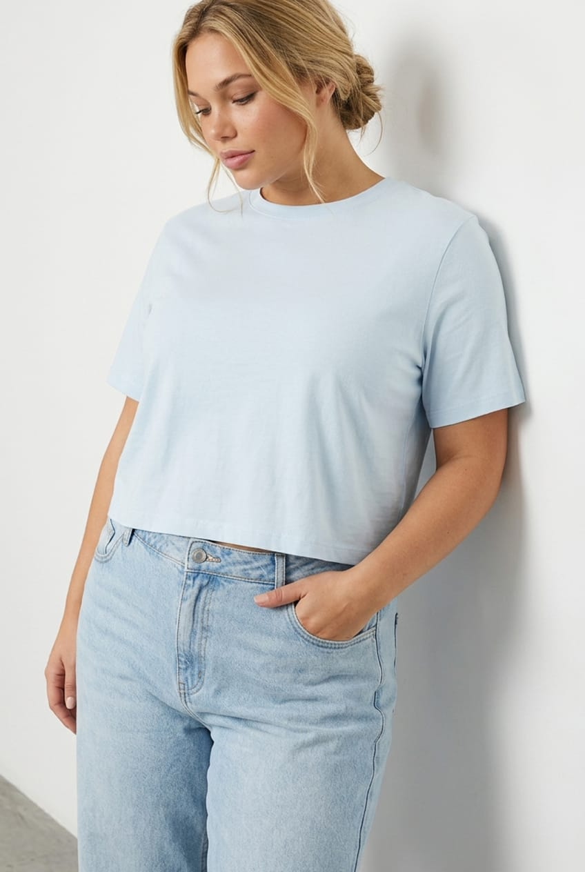 Blue T-shirt Short Sleeve Slim Fit for YouandAll Fashion
