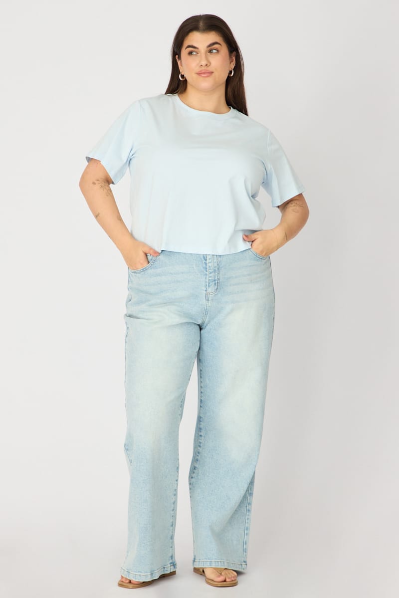 Blue T-shirt Short Sleeve Slim Fit for YouandAll Fashion