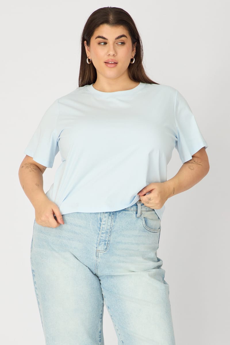 Blue T-shirt Short Sleeve Slim Fit for YouandAll Fashion