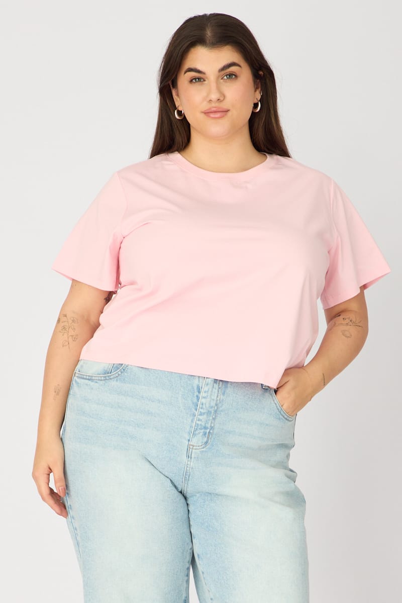 Pink T-shirt Short Sleeve Slim Fit for YouandAll Fashion