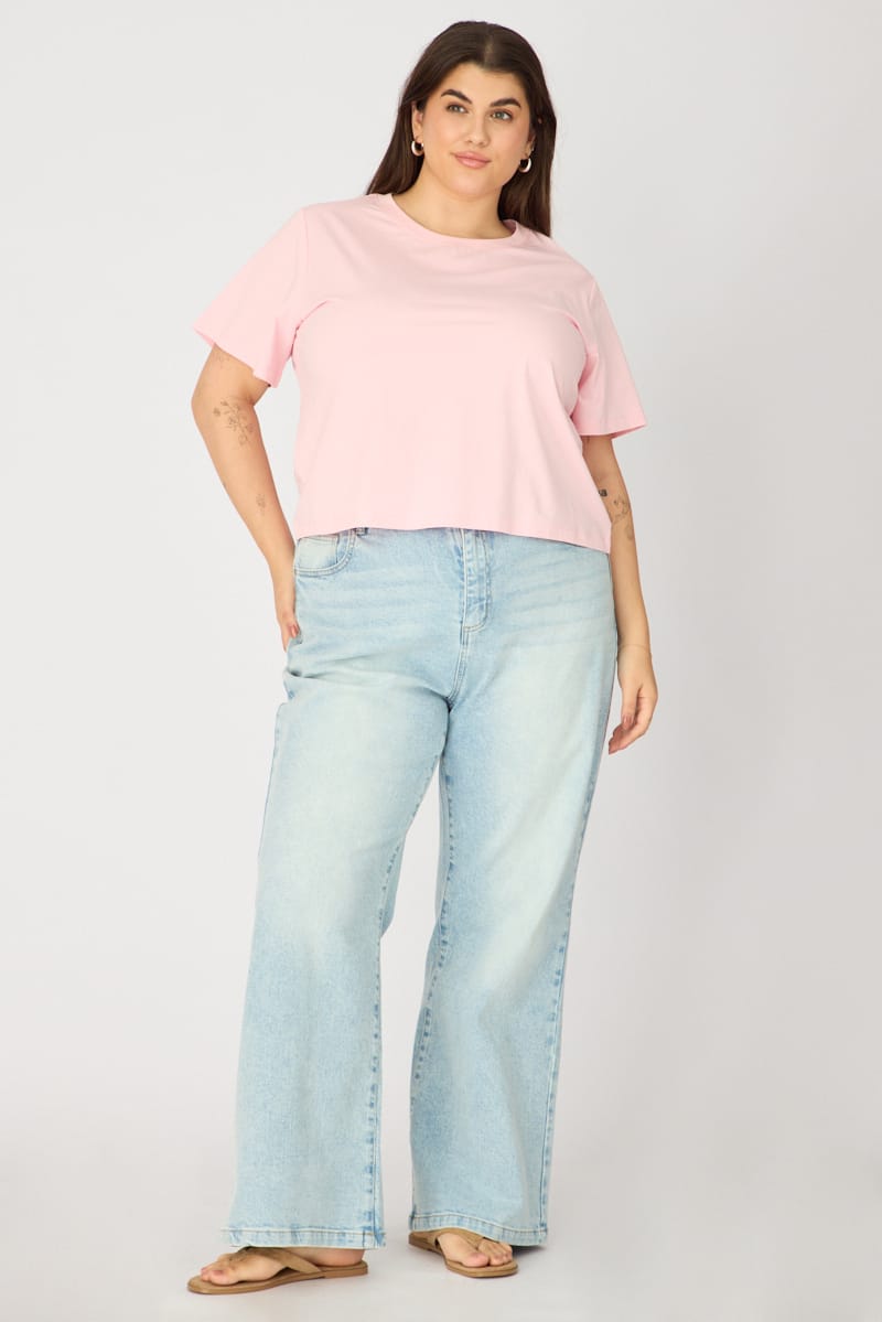 Pink T-shirt Short Sleeve Slim Fit for YouandAll Fashion
