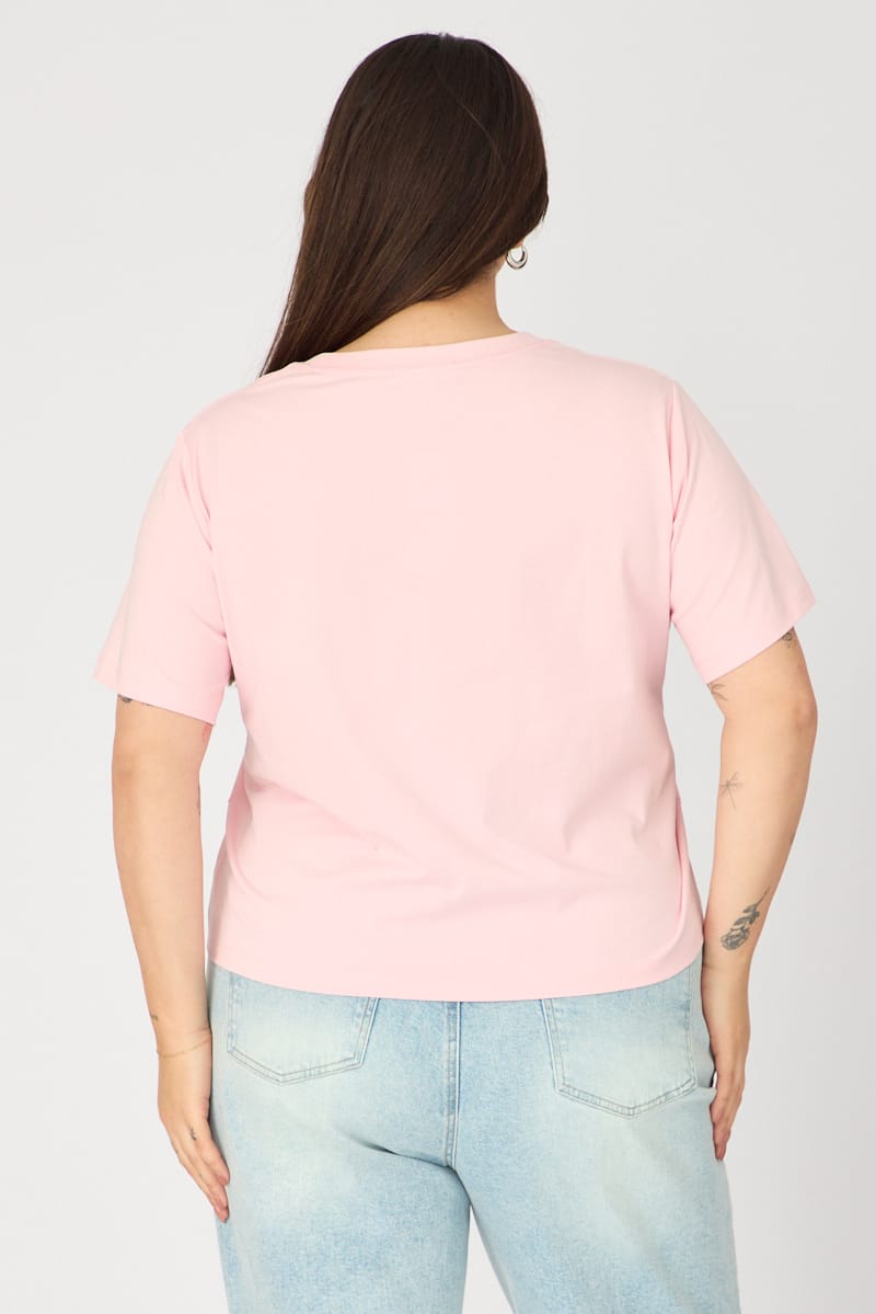 Pink T-shirt Short Sleeve Slim Fit for YouandAll Fashion