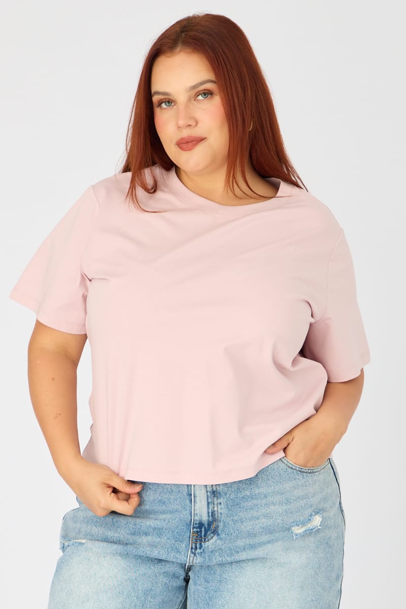 Pink T-shirt Short Sleeve Slim Fit for YouandAll Fashion