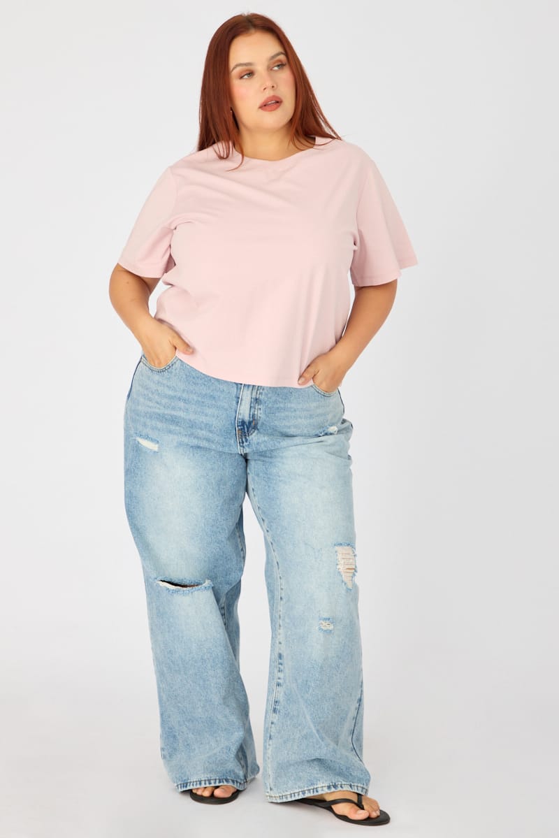 Pink T-shirt Short Sleeve Slim Fit for YouandAll Fashion