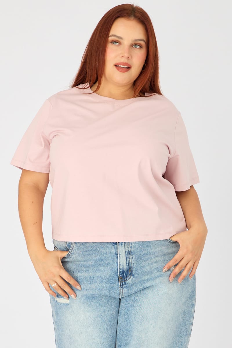 Pink T-shirt Short Sleeve Slim Fit for YouandAll Fashion
