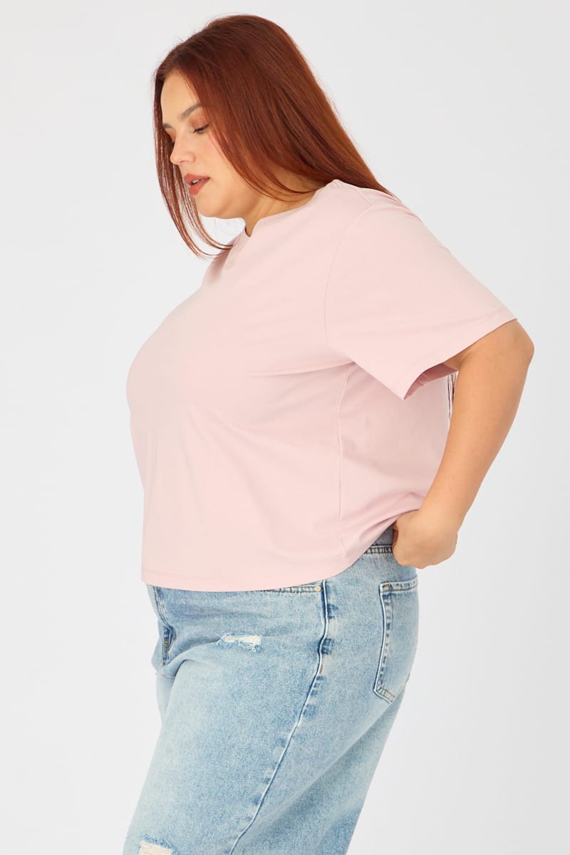 Pink T-shirt Short Sleeve Slim Fit for YouandAll Fashion