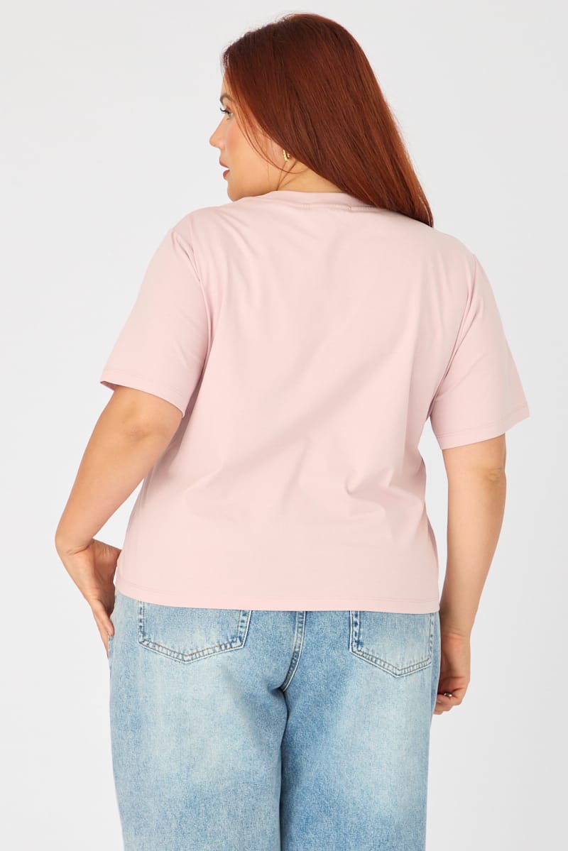 Pink T-shirt Short Sleeve Slim Fit for YouandAll Fashion