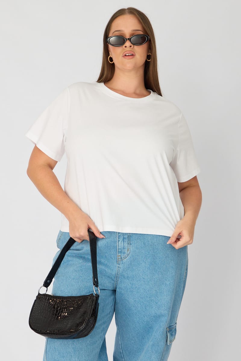 White T-shirt Short Sleeve Slim Fit for YouandAll Fashion