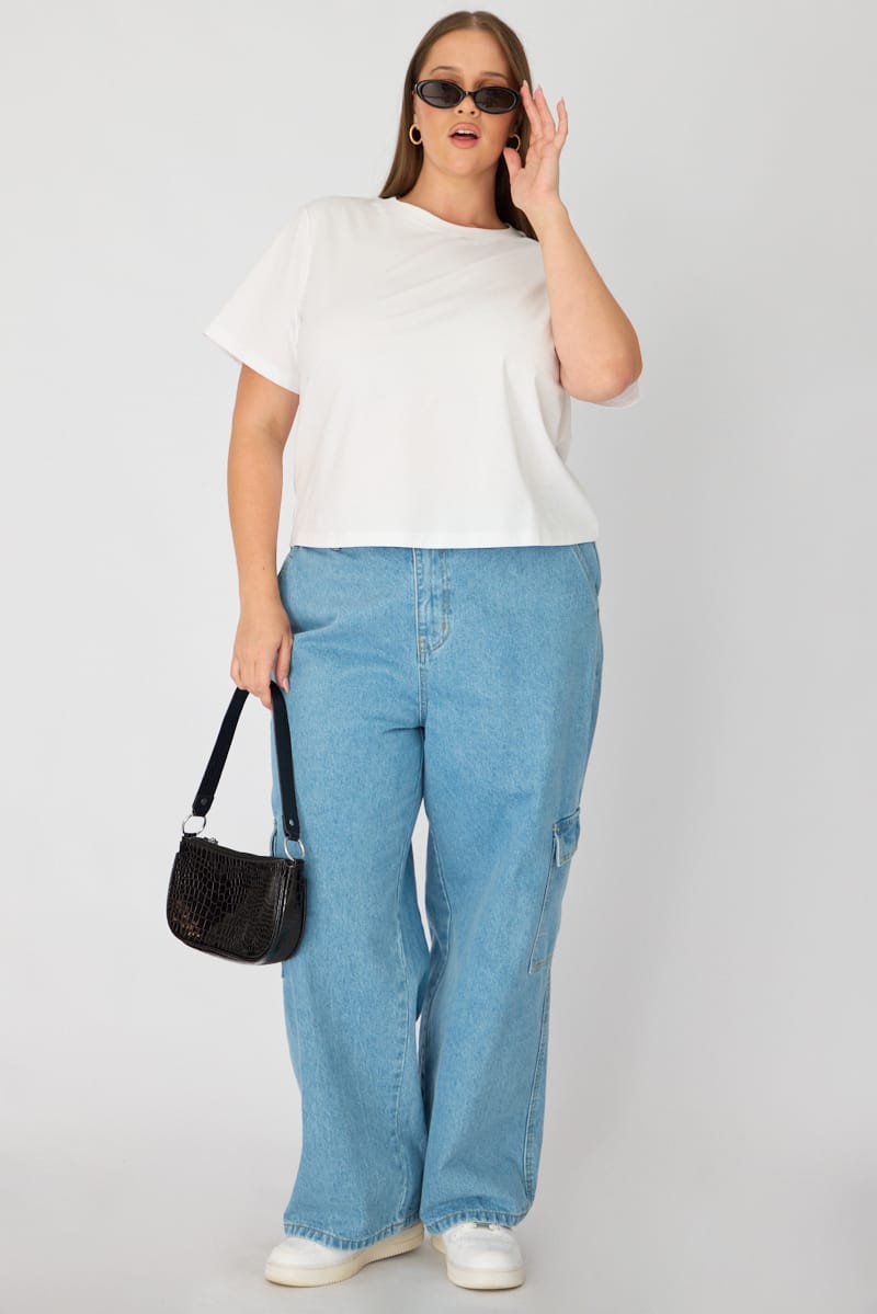 White T-shirt Short Sleeve Slim Fit for YouandAll Fashion