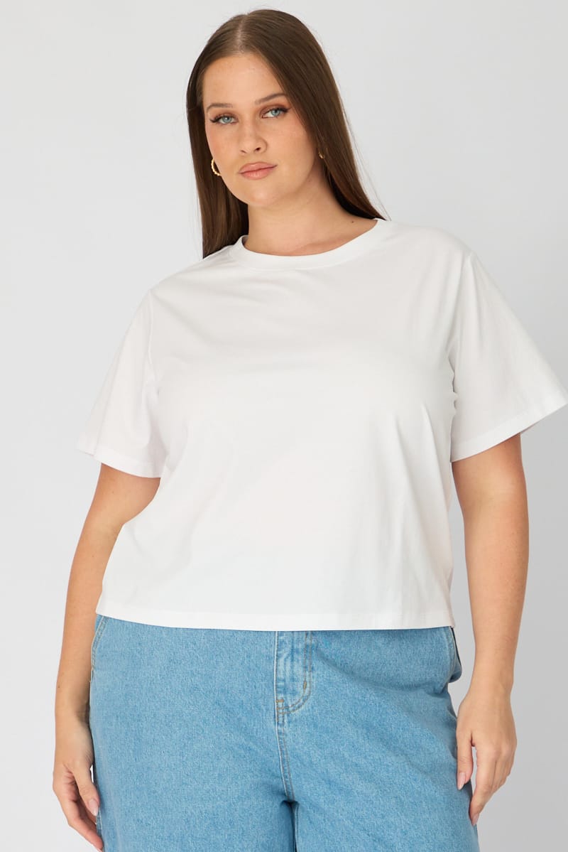 White T-shirt Short Sleeve Slim Fit for YouandAll Fashion