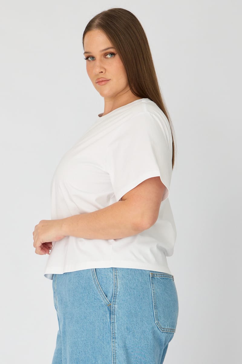 White T-shirt Short Sleeve Slim Fit for YouandAll Fashion