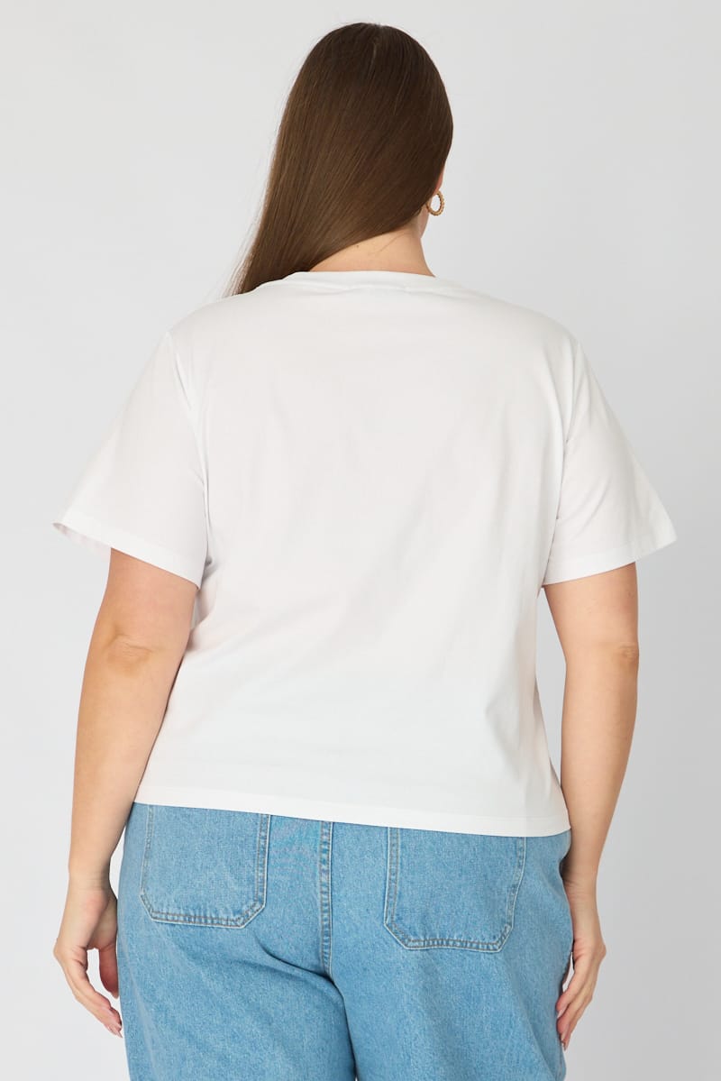 White T-shirt Short Sleeve Slim Fit for YouandAll Fashion