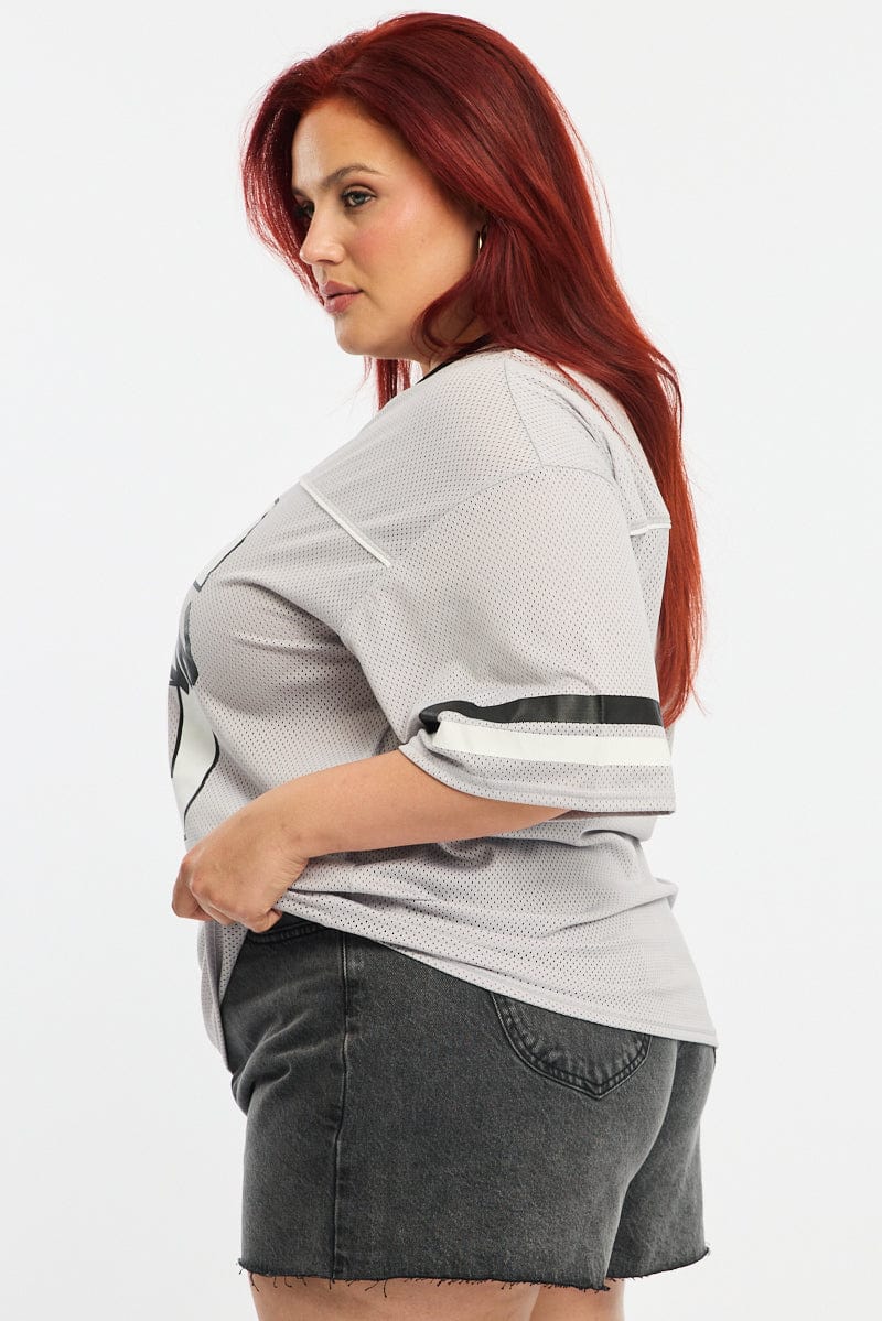 Grey Sport Tee Short Sleeve for YouandAll Fashion