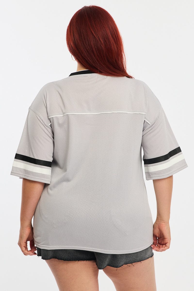Grey Sport Tee Short Sleeve for YouandAll Fashion