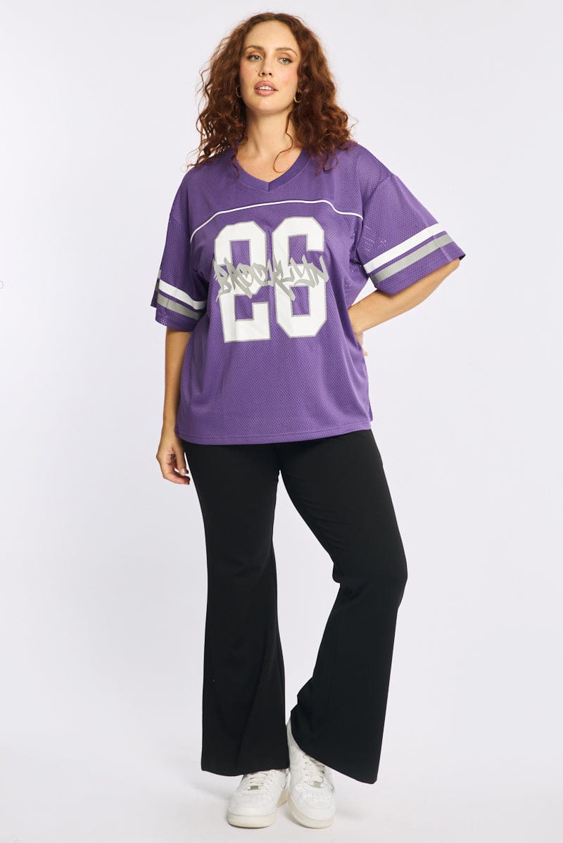Purple Sport Tee Short Sleeve for YouandAll Fashion