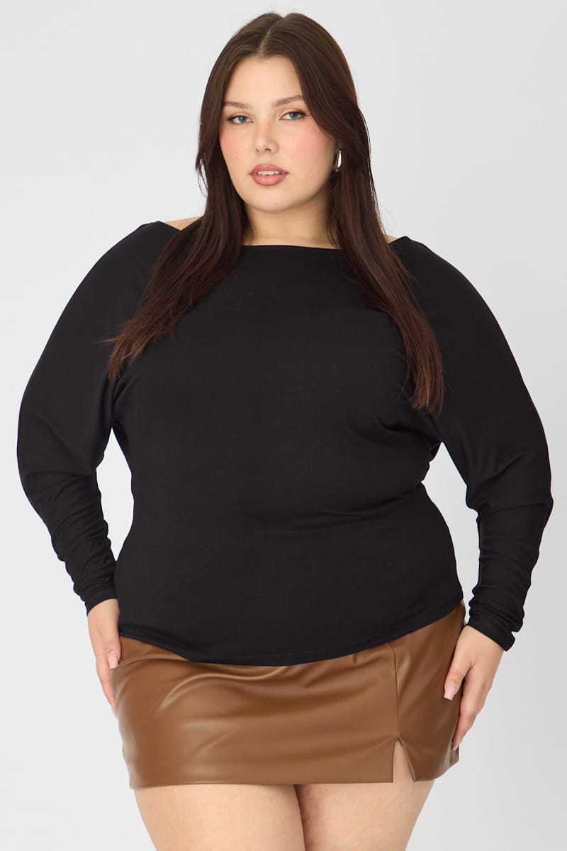 Black Batwing Top Long Sleeve for YouandAll Fashion