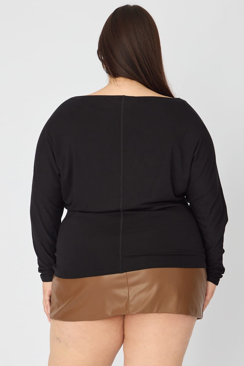 Black Batwing Top Long Sleeve for YouandAll Fashion