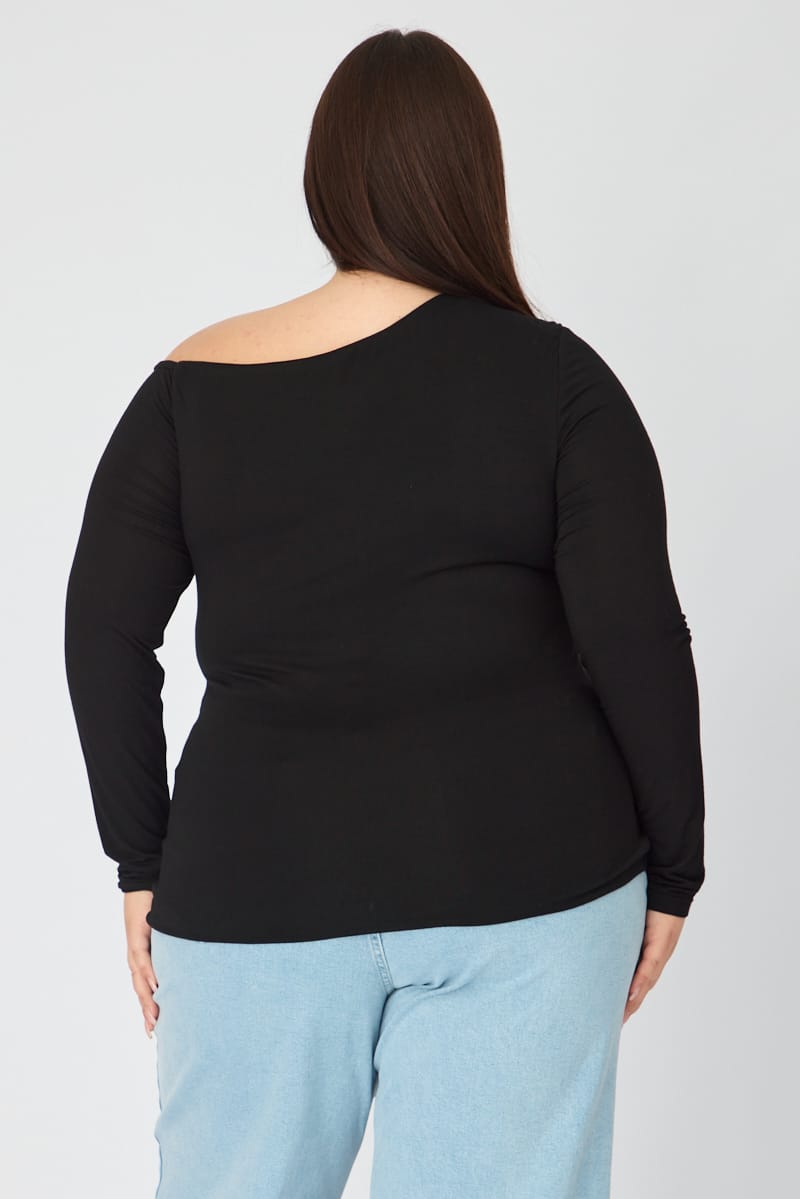 Black Jersey Top Long Sleeve for YouandAll Fashion