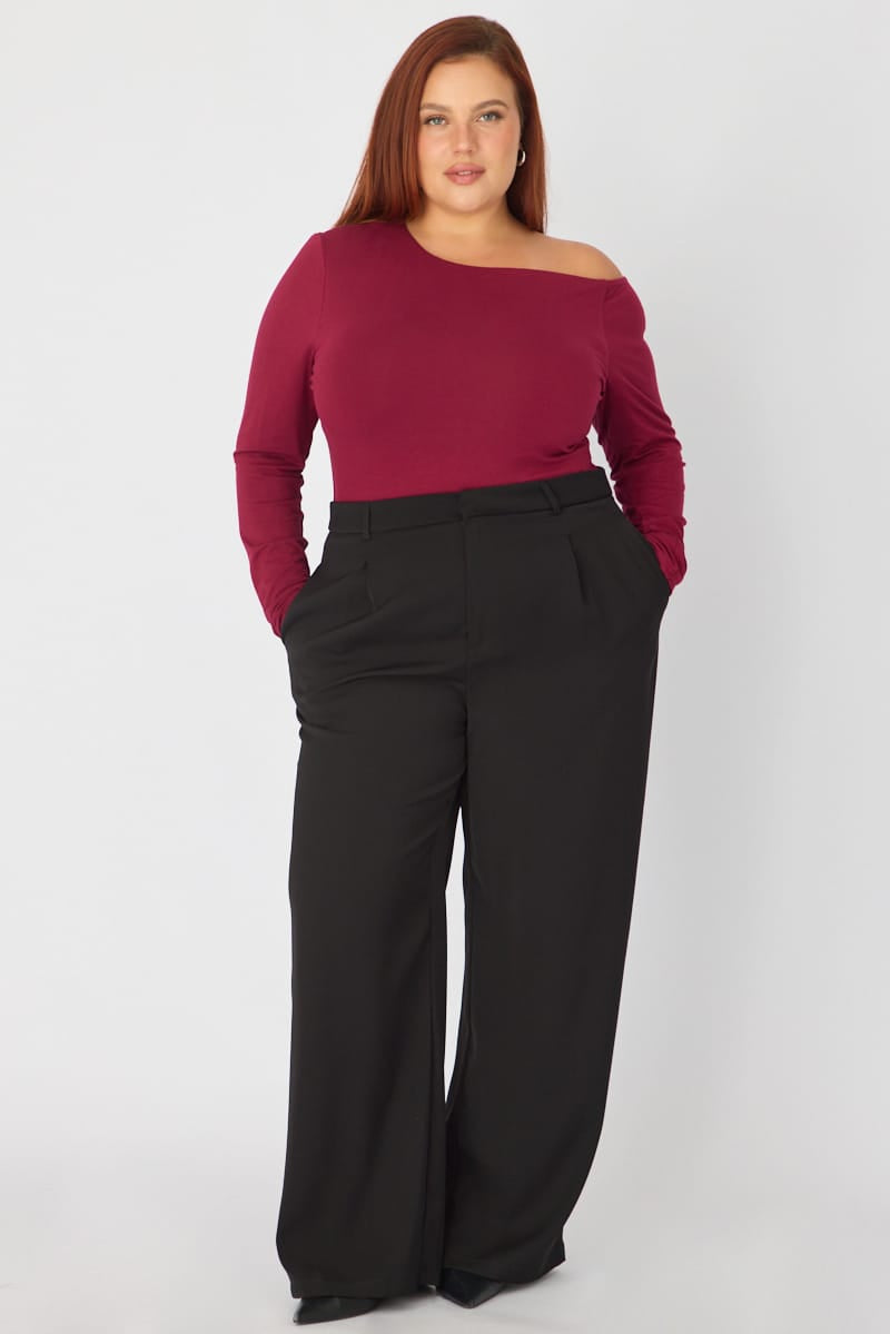 Red Jersey Top Long Sleeve for YouandAll Fashion