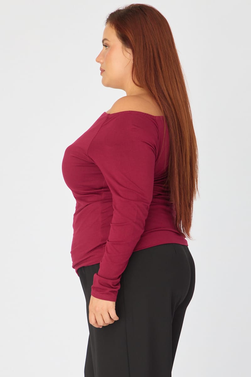 Red Jersey Top Long Sleeve for YouandAll Fashion