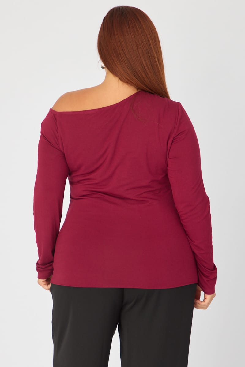 Red Jersey Top Long Sleeve for YouandAll Fashion