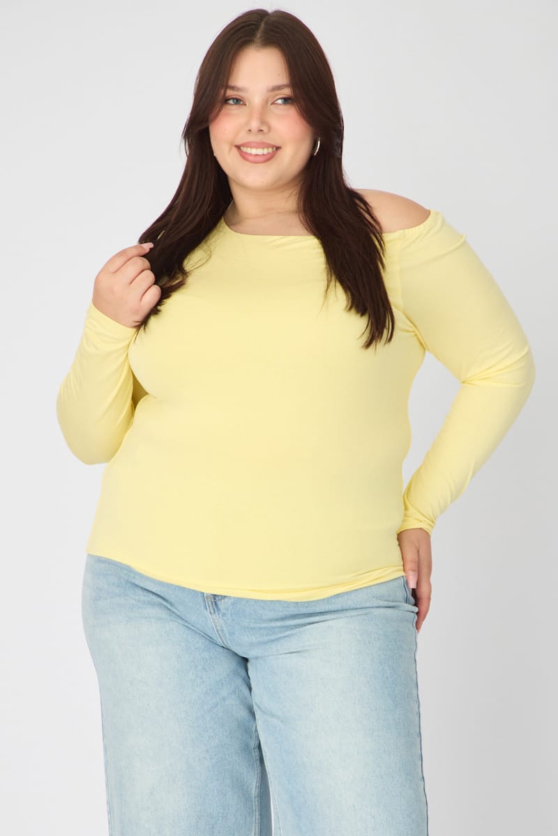 Yellow Jersey Top Long Sleeve for YouandAll Fashion