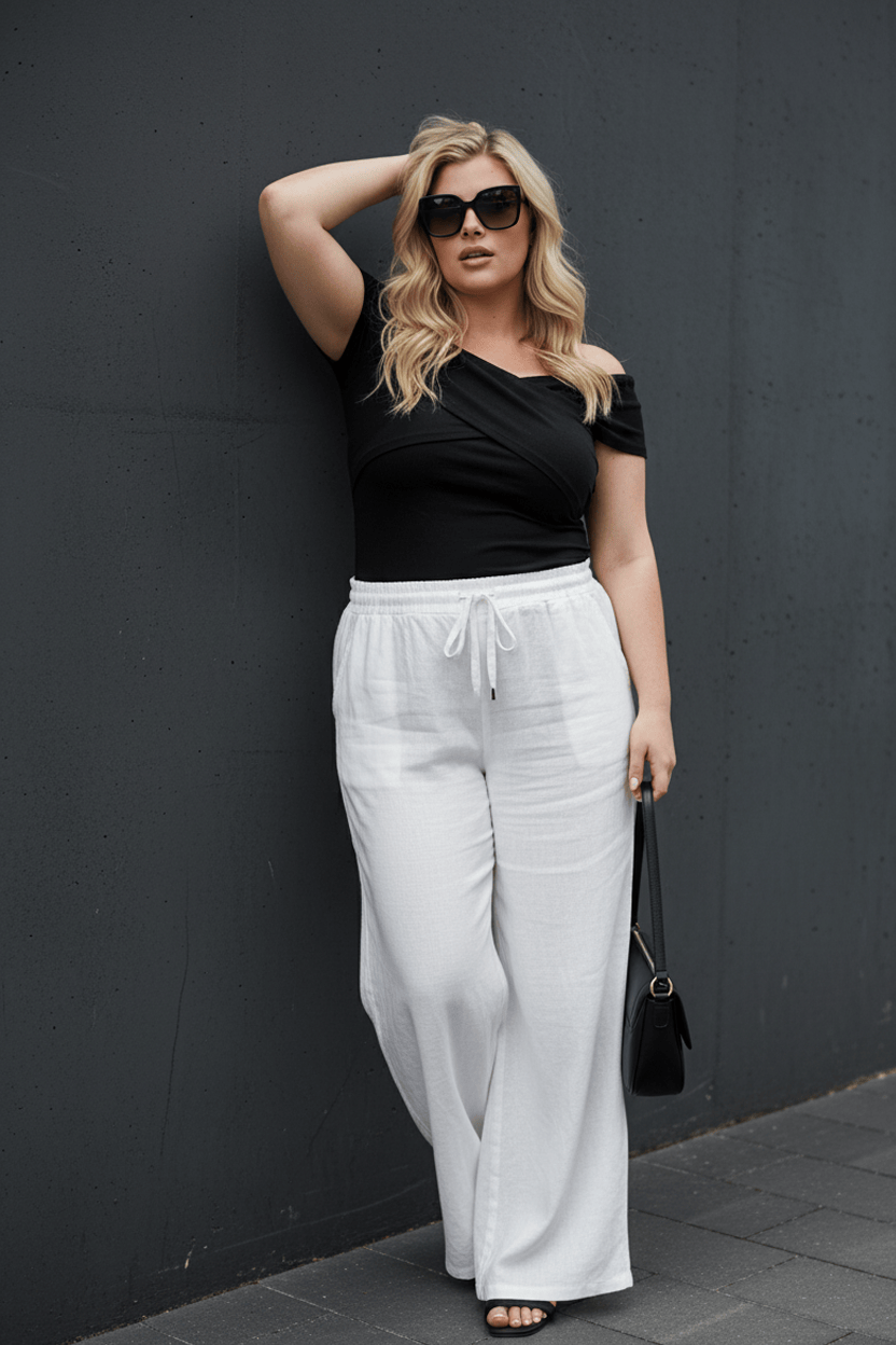 Black Off Shoulder Jersey Top Short Sleeve for YouandAll Fashion