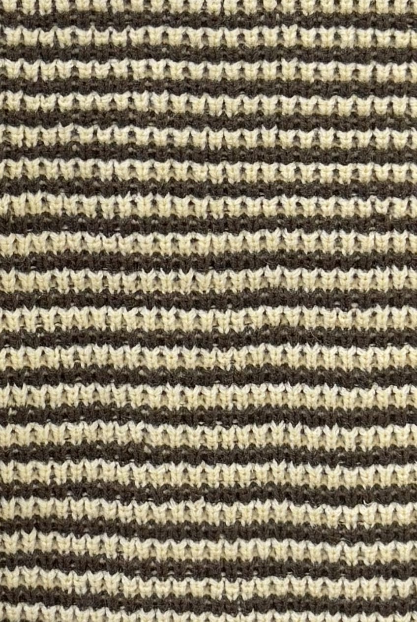 Yellow Stripe Stripe Knit Top Long Sleeve for YouandAll Fashion