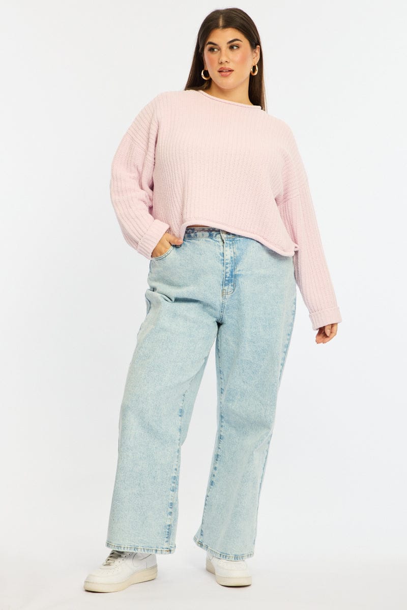 Purple Chenille Knit Jumper Long Sleeve for YouandAll Fashion