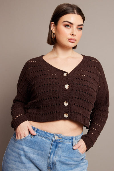 トップス   205w39nyc knit cardigan ckn2638a-41jb_brown_1_grande.