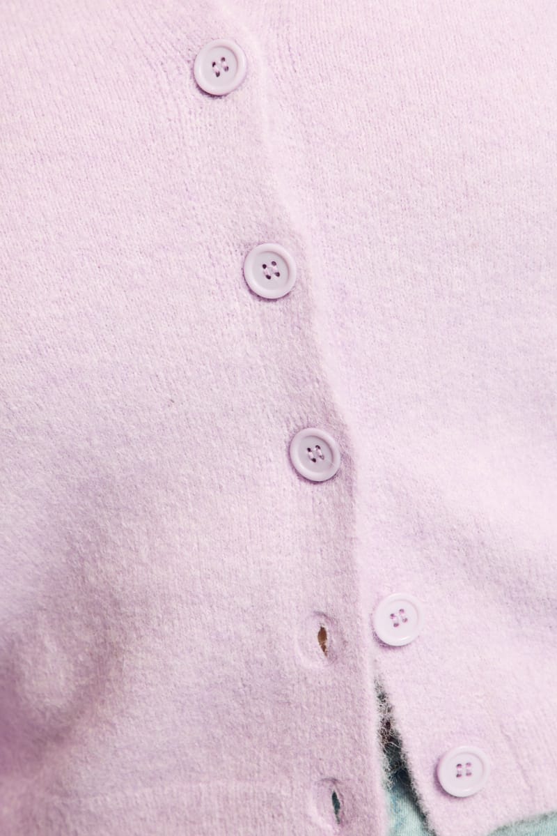 Purple Fluffy Knit Cardigan Long Sleeve for YouandAll Fashion