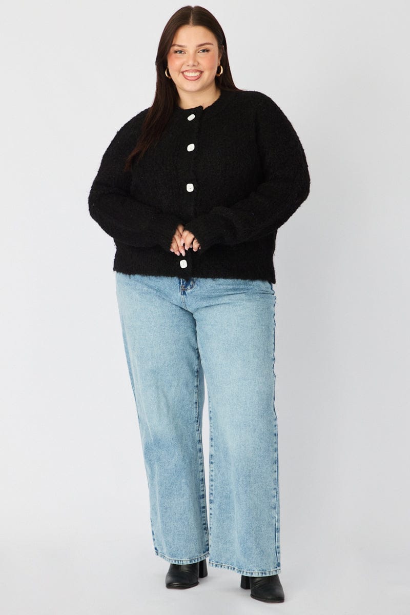 Black Oversized Cardigan Long Sleeve for YouandAll Fashion