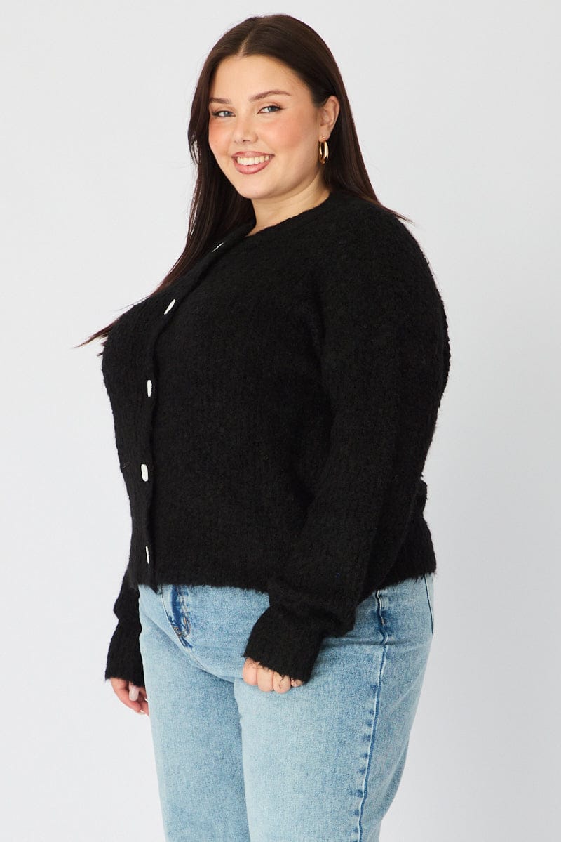 Black Oversized Cardigan Long Sleeve for YouandAll Fashion
