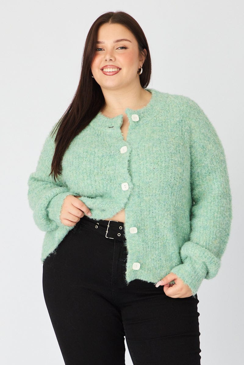 Green Oversized Cardigan Long Sleeve for YouandAll Fashion